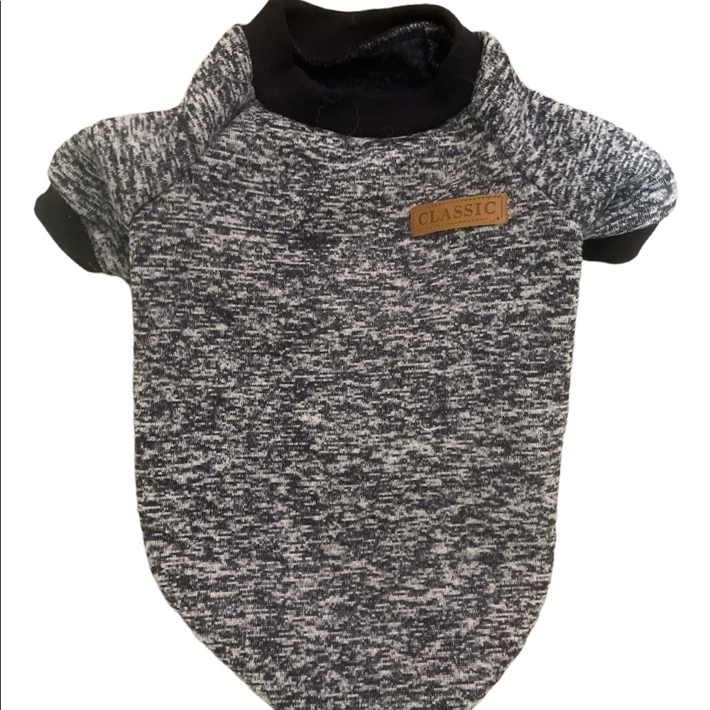 Blue Classic dog shirt.